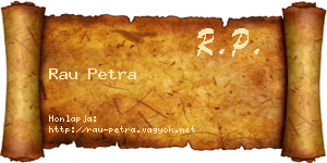 Rau Petra névjegykártya