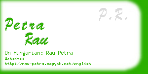 petra rau business card